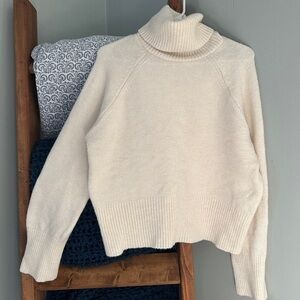 Zara Off-White Turtleneck Sweater